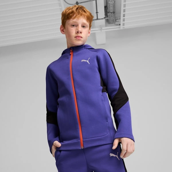 PUMA EVOSTRIPE Bluza z kapturem dla dużych dzieci Wygoda i styl w jednym! Idealna na co dzień.