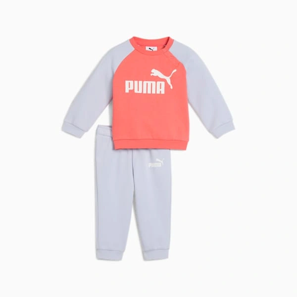 PUMA Minicats: Dwuczęściowy zestaw raglan dla malucha – komfort i styl na co dzień!